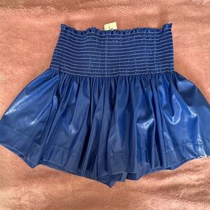 Royal Leather Swing Shorts